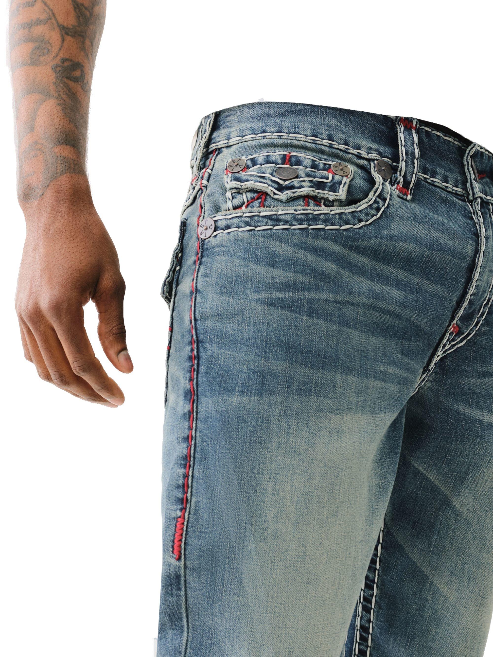 True Religion Men's Billy Super T Flap Llano Bootcut Jeans