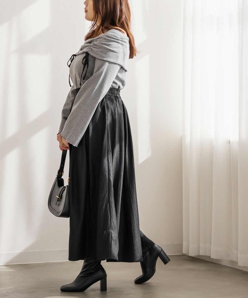 CLETTEオリジナルウエストタックシアーロングスカート | 大きいサイズ