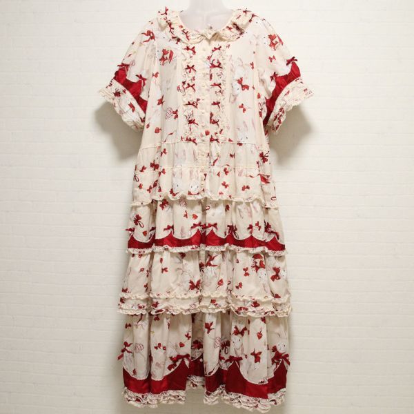 大きいサイズ】生成ツインラビット段々ワンピース - ピンクハウス通販