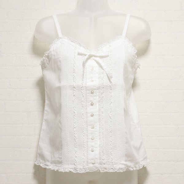 白レース使いリボン付きキャミ - ピンクハウス通販｜リサイクル