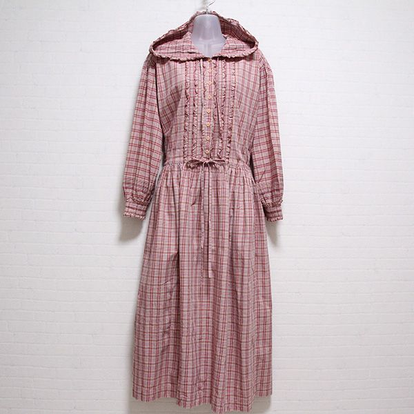 ピンク系チェックフード付きワンピース - ピンクハウス通販
