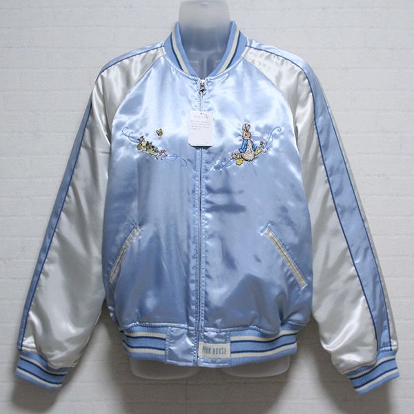 水色ピーターラビット刺繍スカジャン【4(L)】 - ピンクハウス通販