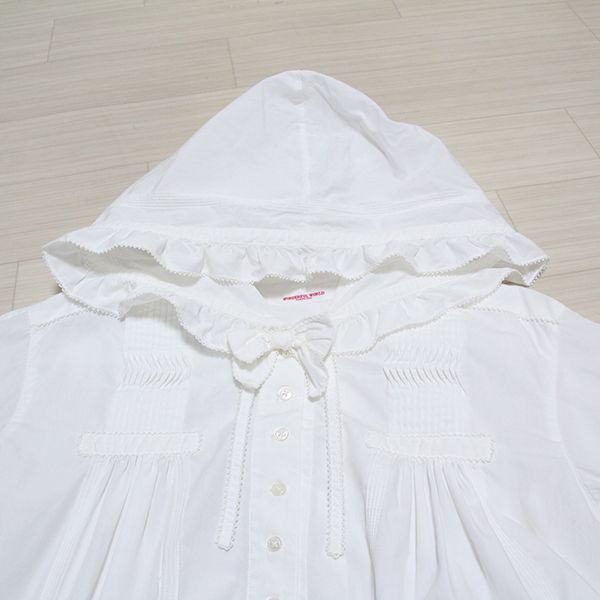 新品WONDERFUL WORLDフード半袖ブラウス 新品WONDERFUL WORLDフード