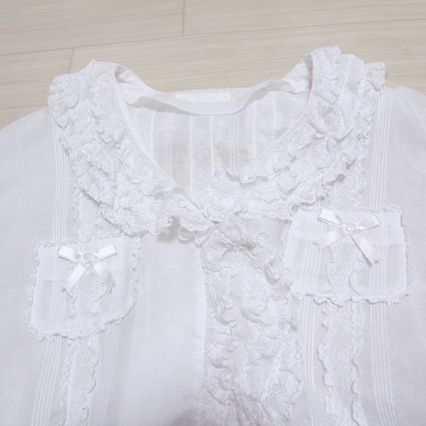 白レース使いローンオーバーブラウス - ピンクハウス通販｜リサイクル