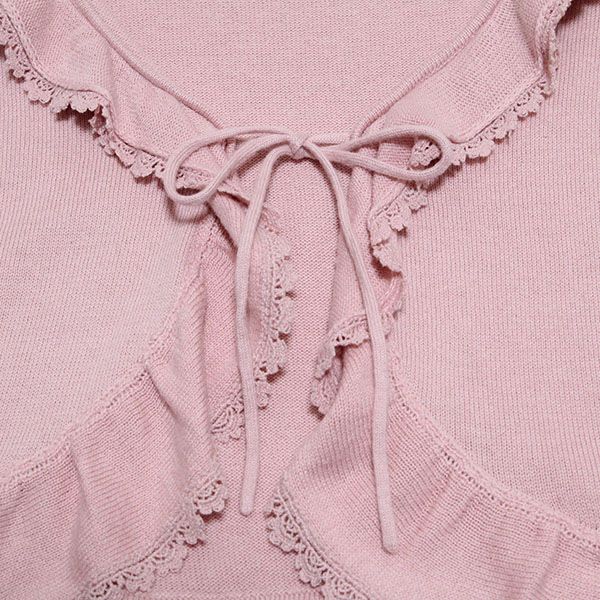 ピンクレース使いフリルカーディガン - ピンクハウス通販｜リサイクル