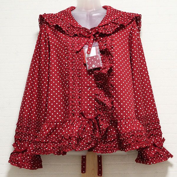 赤水玉セーラーオーバーブラウス - ピンクハウス通販｜リサイクル