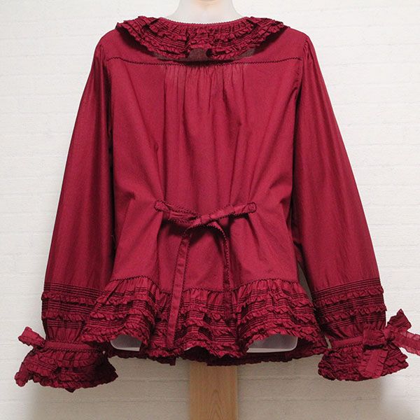 赤リボン&ピコフリルオーバーブラウス - ピンクハウス通販｜リサイクル