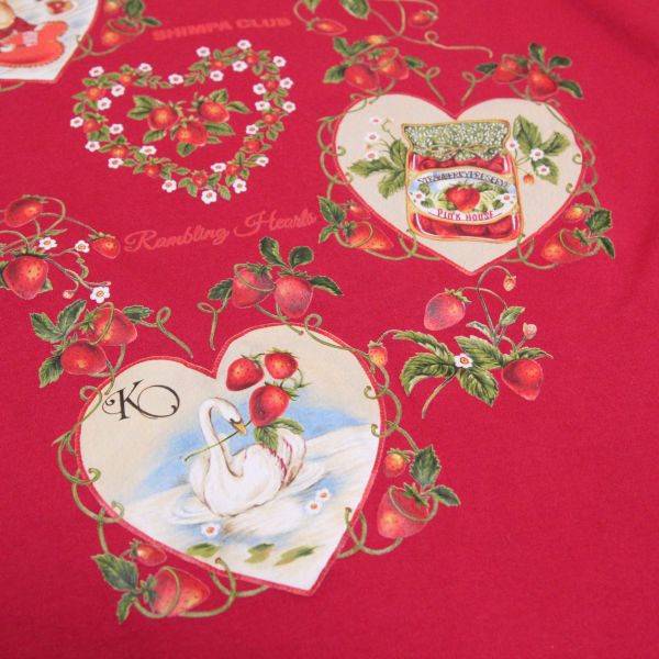 赤Rambling Heartsプリントカットソー【4(L)】 - ピンクハウス通販