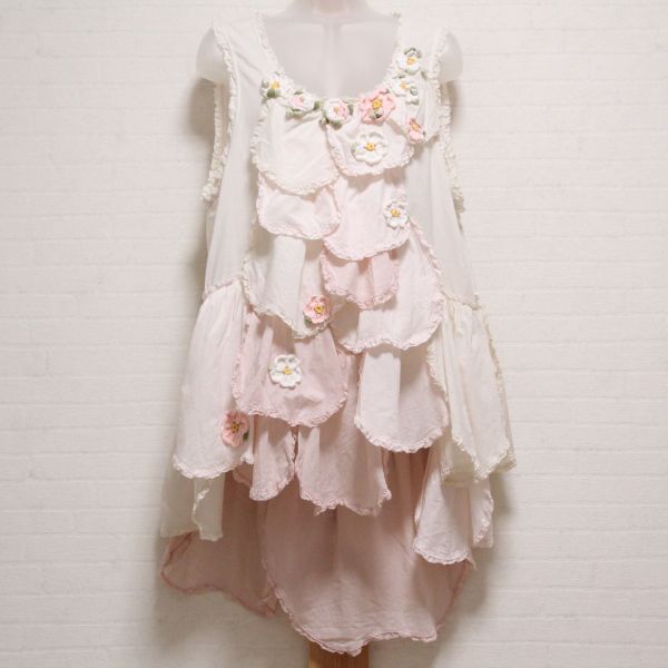 ピンク系花びらフリルタブリエ - ピンクハウス通販｜リサイクル