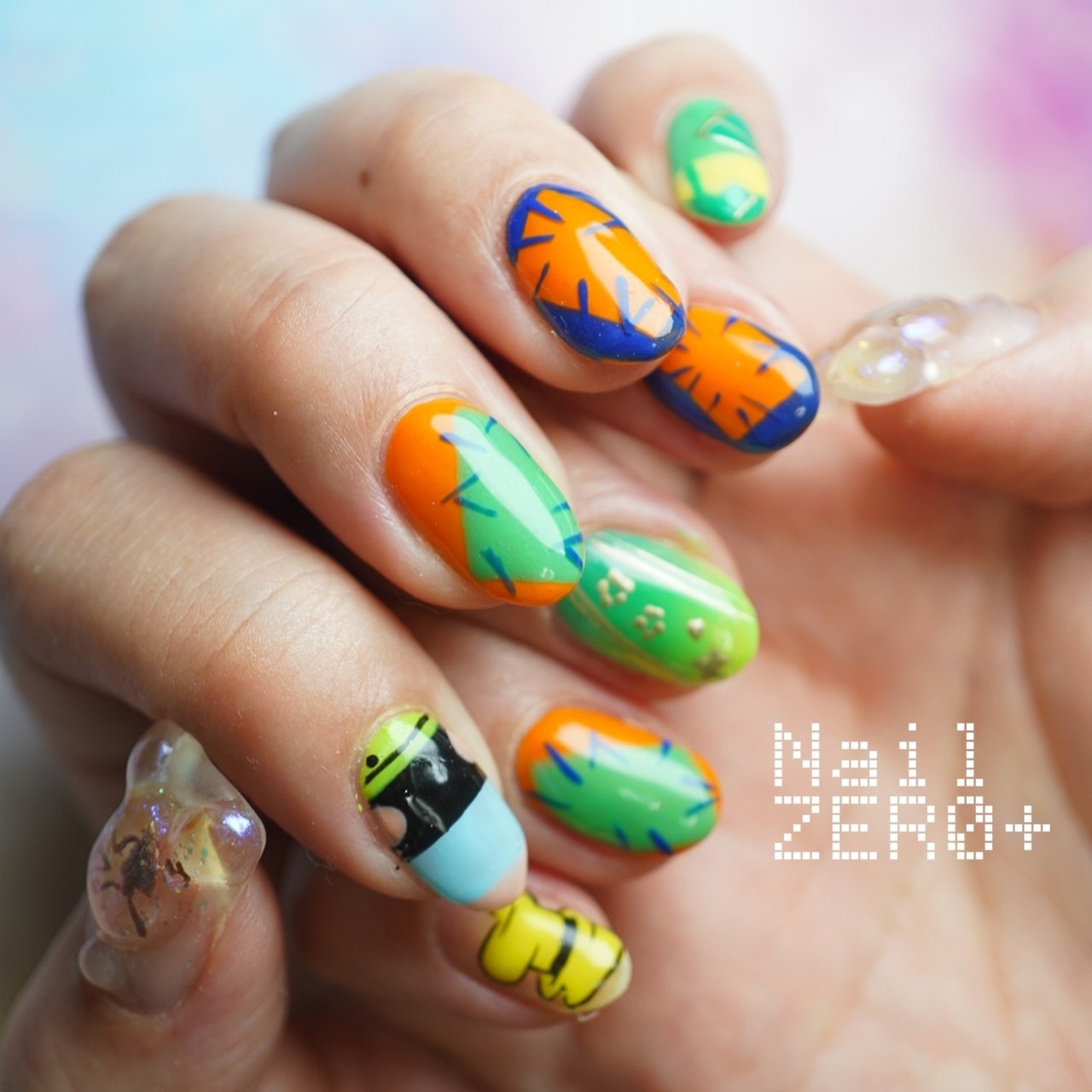 リゾート/推し活/ハンド/ぷっくり/キラキラ - 塩見隼人 [池袋]ネイル