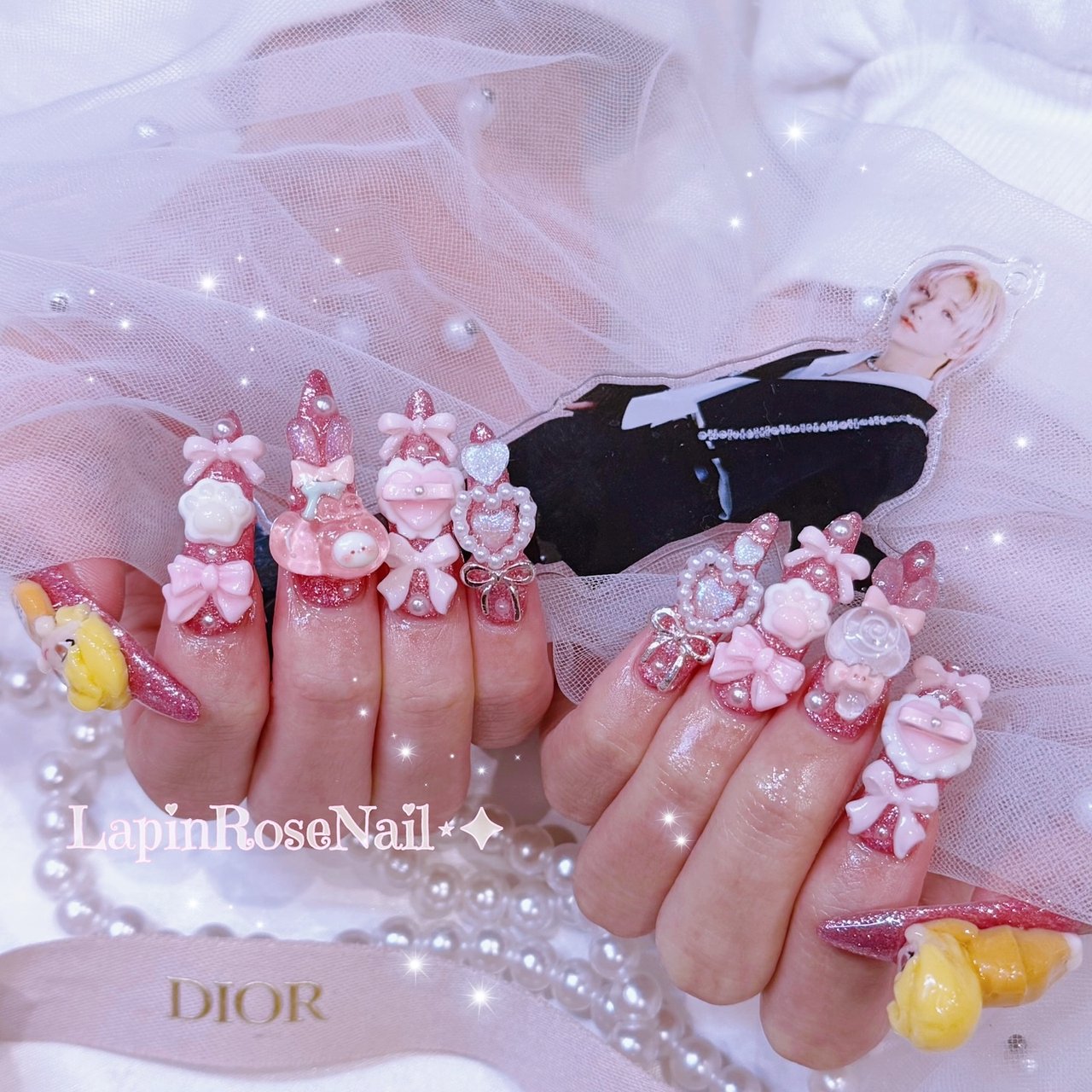 推し活/シンプル/痛ネイル/ワンホン/韓国 - ▷◁*.゜𝐍𝐚𝐡𝐨 ♡の