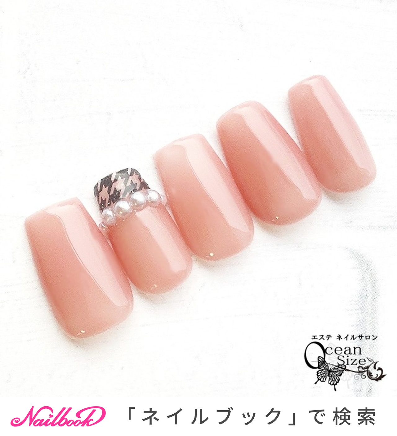 フレンチ/ワンカラー/千鳥柄のネイルデザイン｜ネイルブック