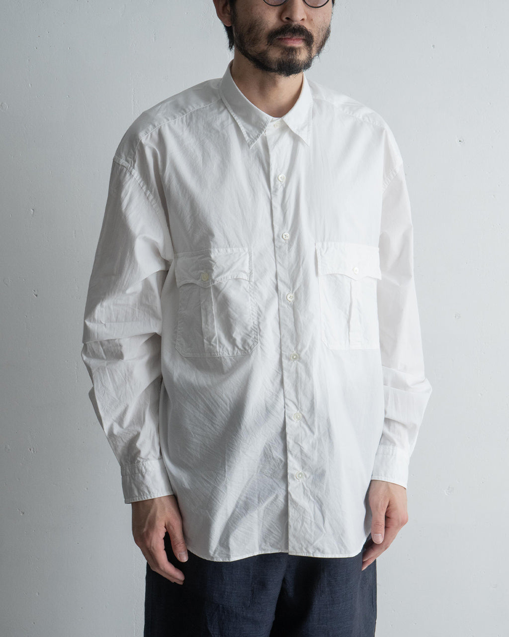 PORTER CLASSIC ポータークラシック ロールアップシャツ 長袖シャツ