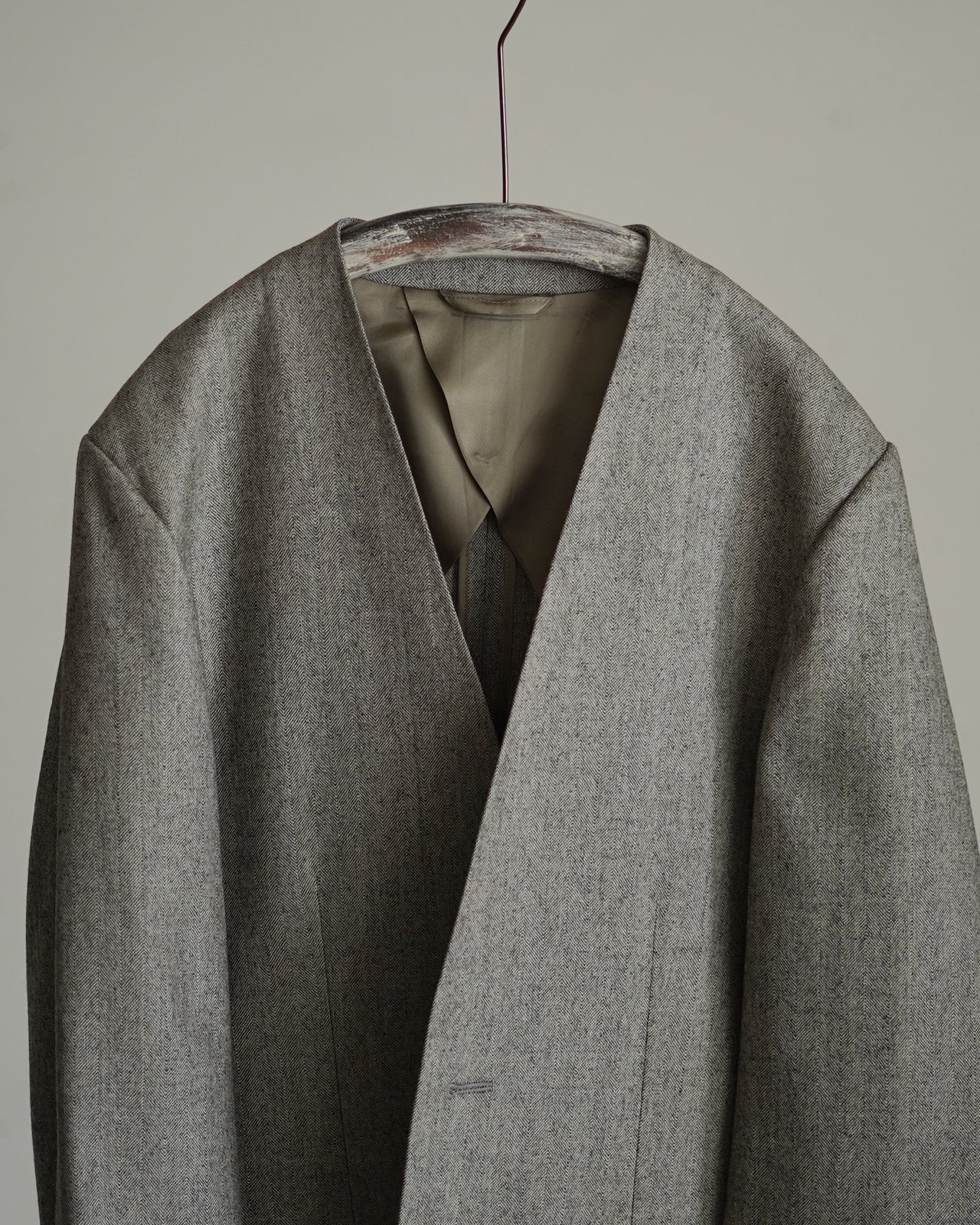 RAINMAKER レインメーカー ノーカラー ロングジャケット メンズ NO