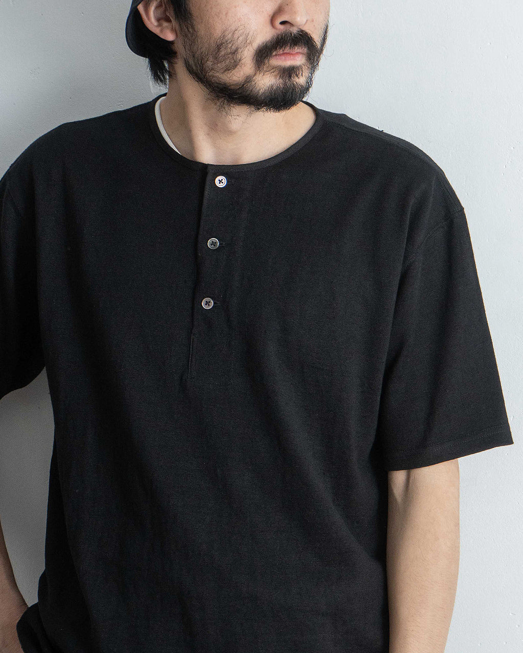 rinoneca リノネカ フレンチリネン100% 10オンス ヘンリーネック プル