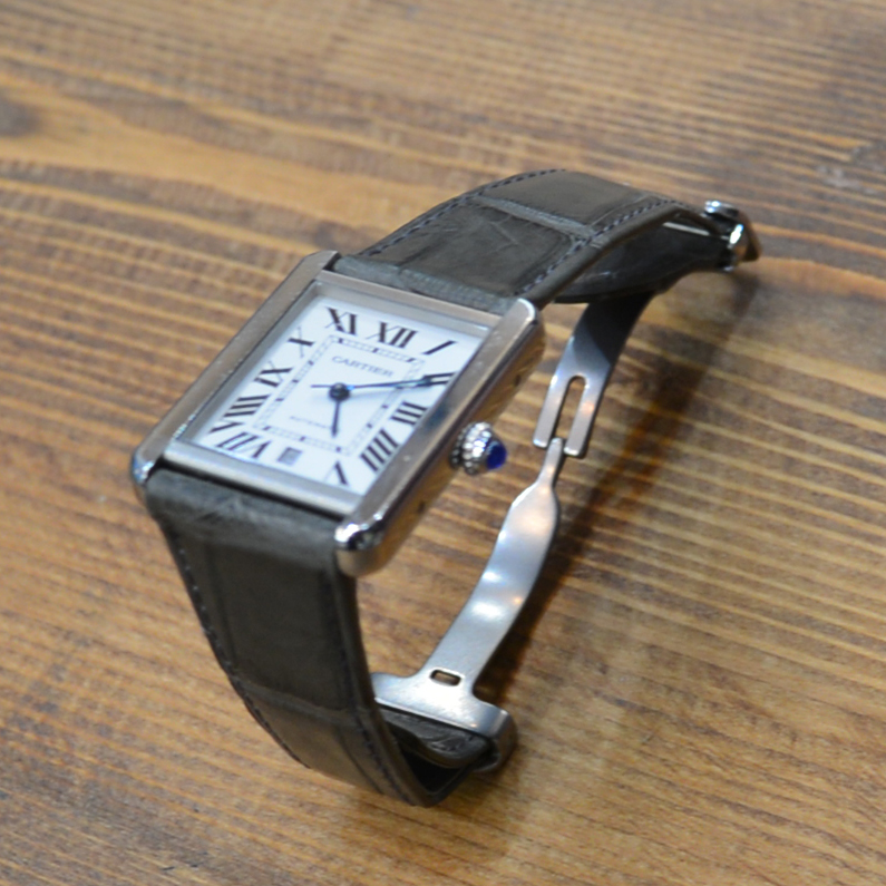 カルティエ タンク ソロ 交換用時計ベルトオーダー｜製作例｜交換用
