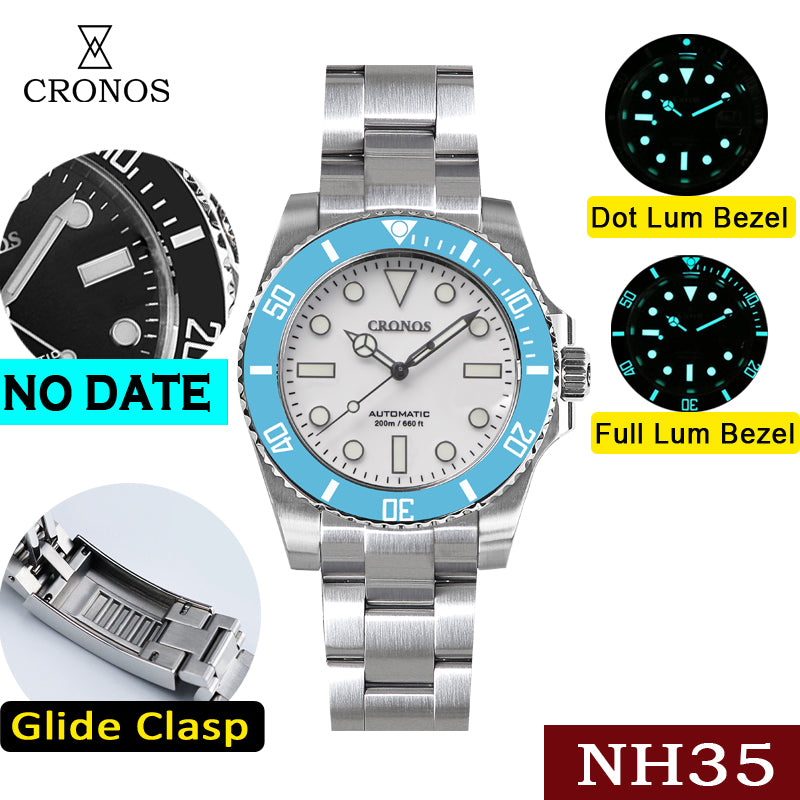 Cronos No Date NH35 Sub Diver Watch L6015 – Cronos Watch Store