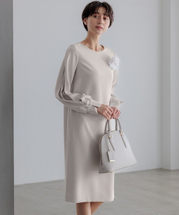 セットアップ対応】トリアセダブルジョーゼット スリットシフォン