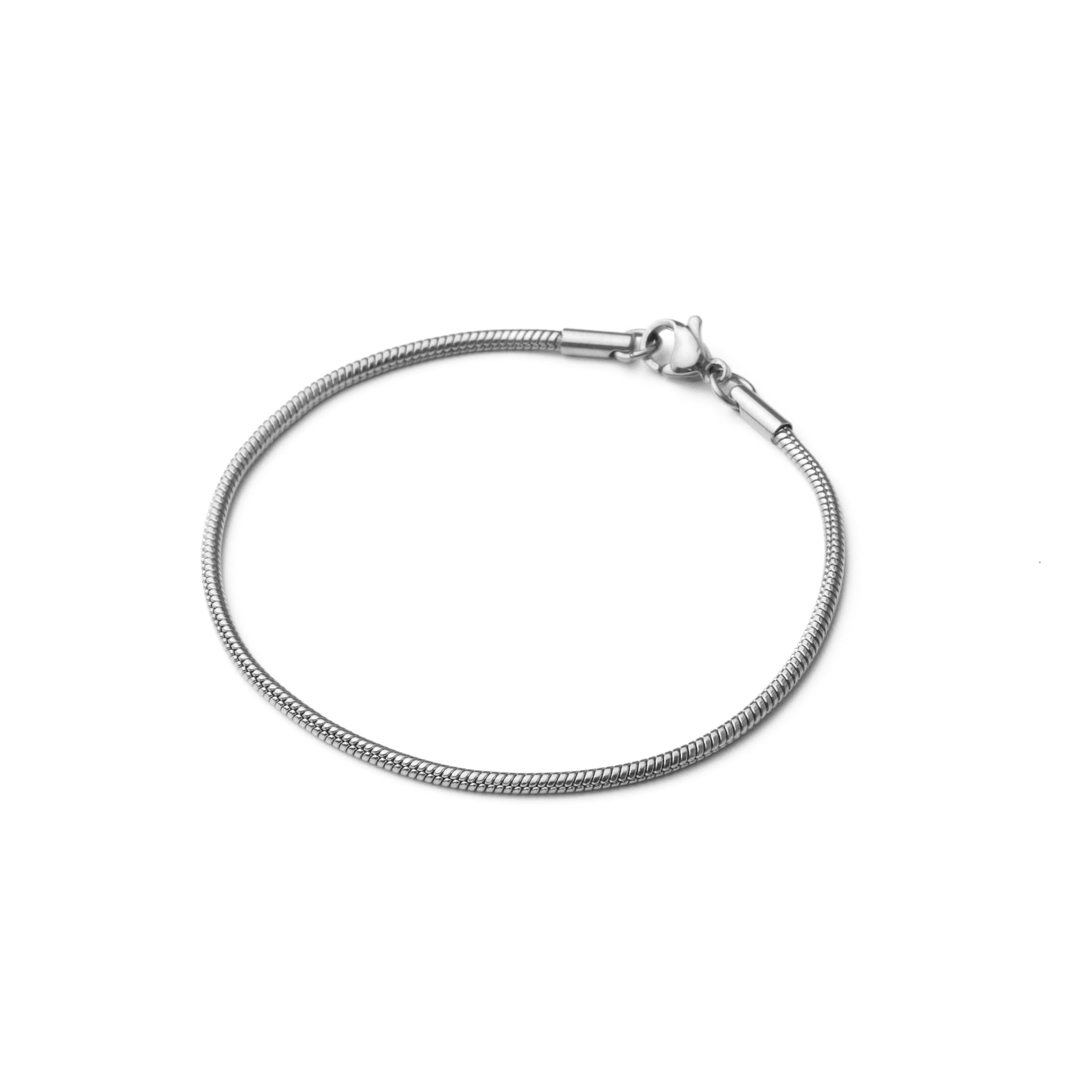 Round snake chain bracelet silver｜cross Jewellia｜金アレ対応