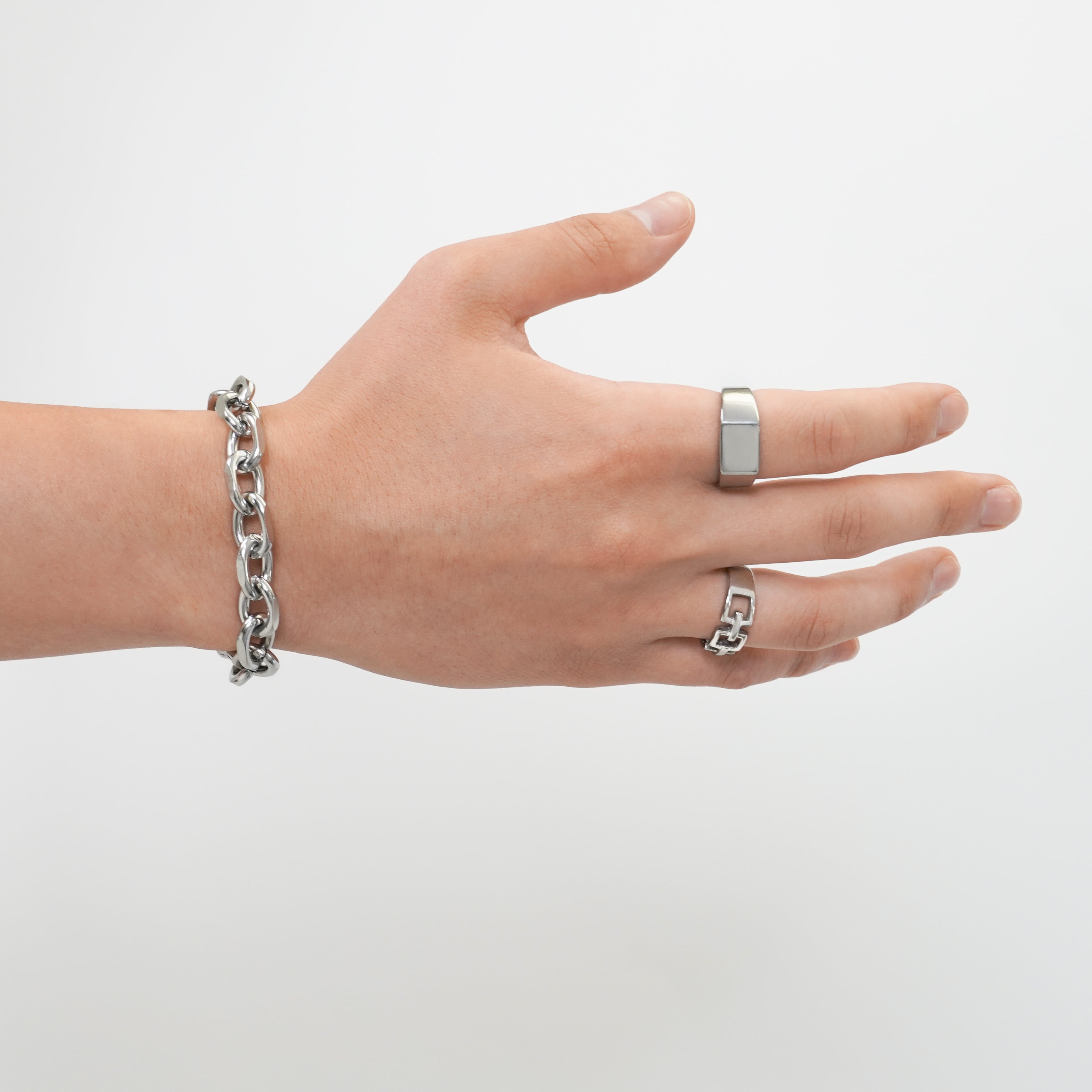 Cut cable chain bracelet silver｜cross Jewellia｜金アレ対応・ユニ