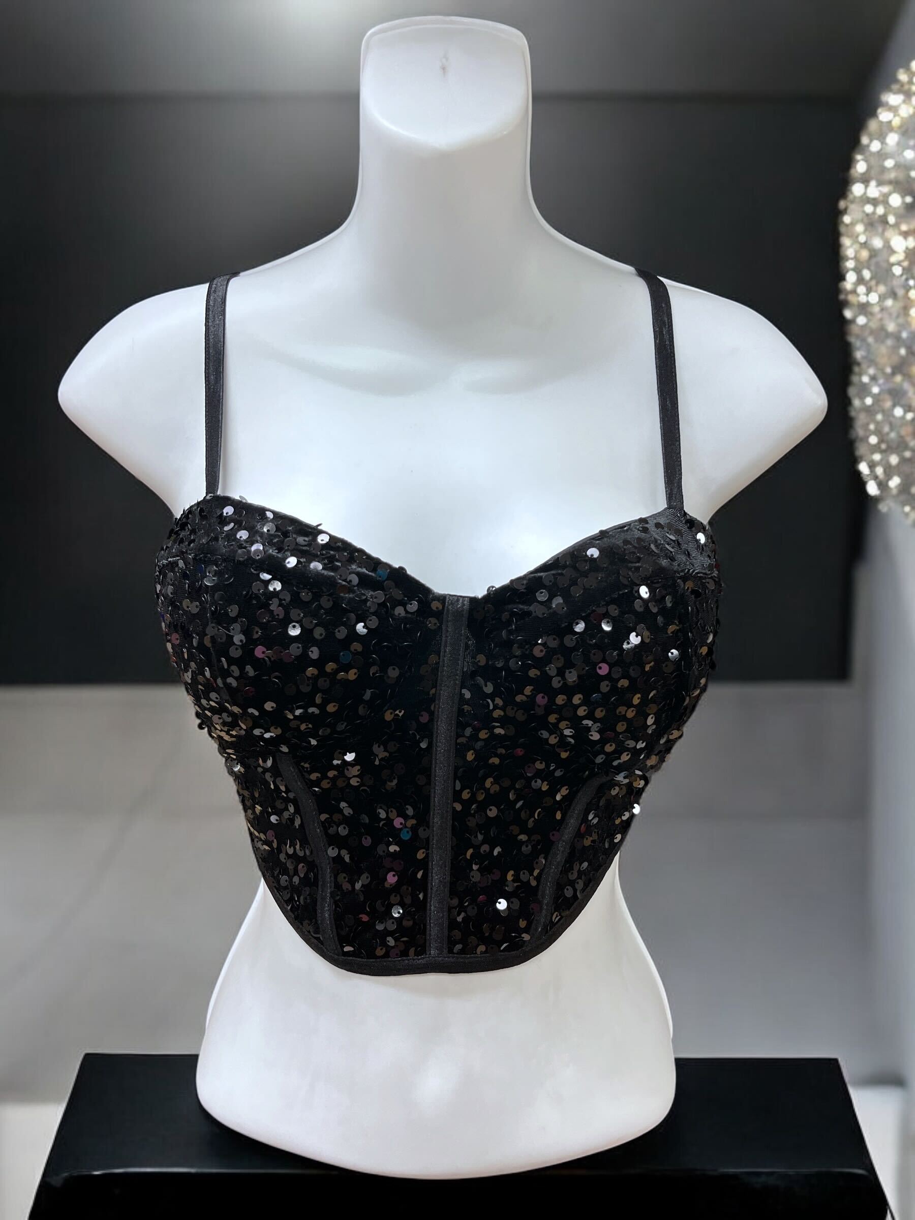 Sequin Corset Bustier Top 11829 - Craze Fashion
