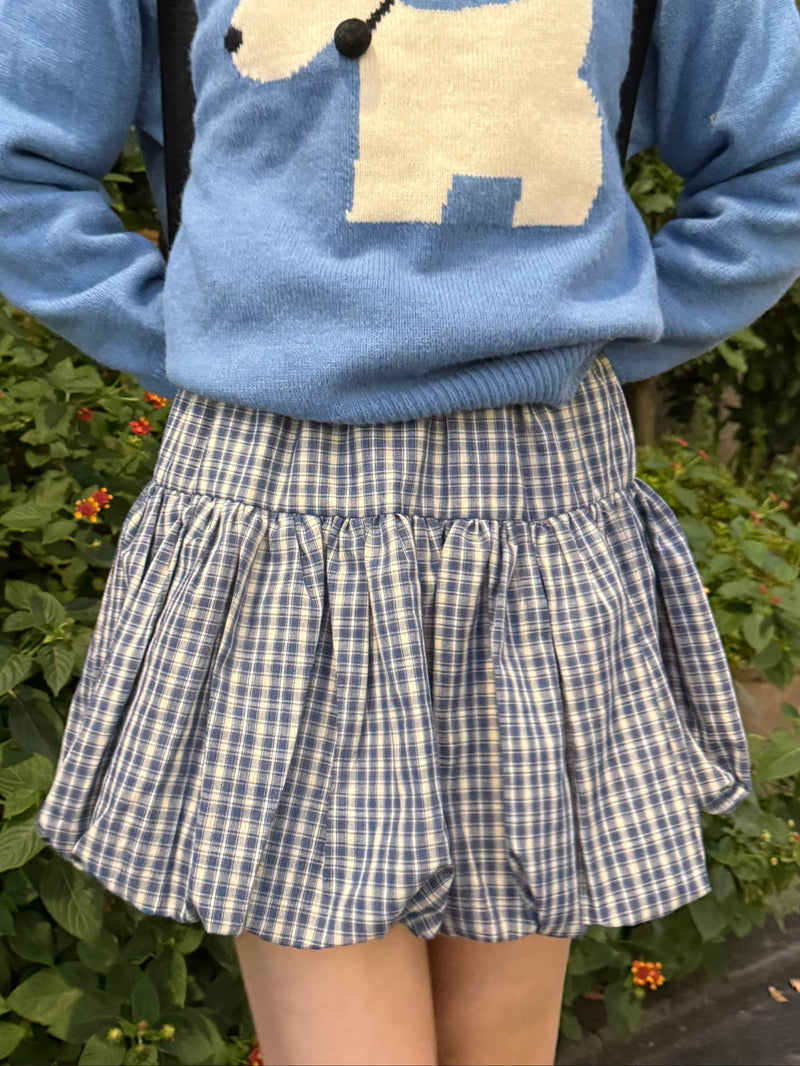 ブルーチェックバルーンスカート DPA43688 – CRAMMY