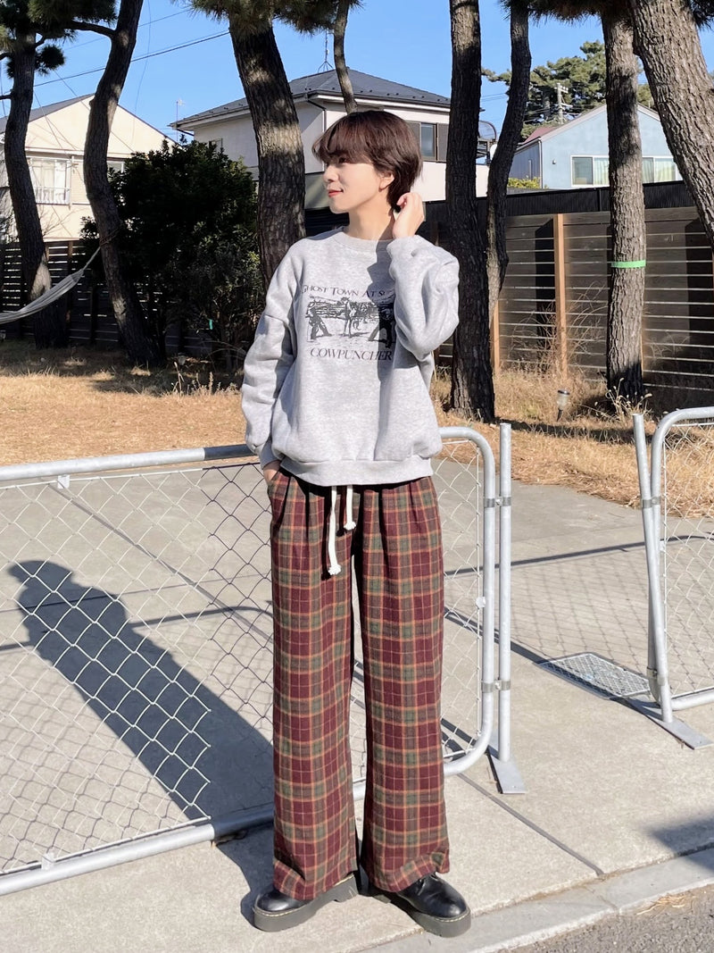 レトロワイドチェックパンツ DPA96106 – CRAMMY