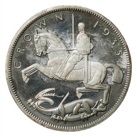 イギリス ジョージ5世 (1910-1936) クラウン銀貨 1935 在位25年記念
