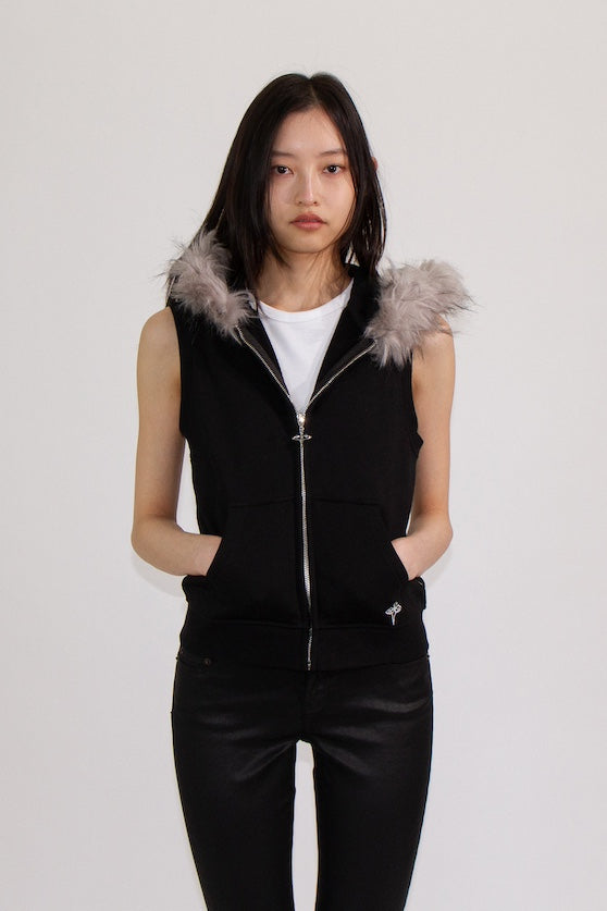 MEANT TO BE HOODIE VEST - BLACK – CREEPS
