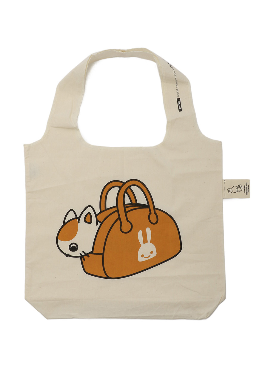 プリントショッピングバッグ 21S1 ボストンバッグにおさまるねこ