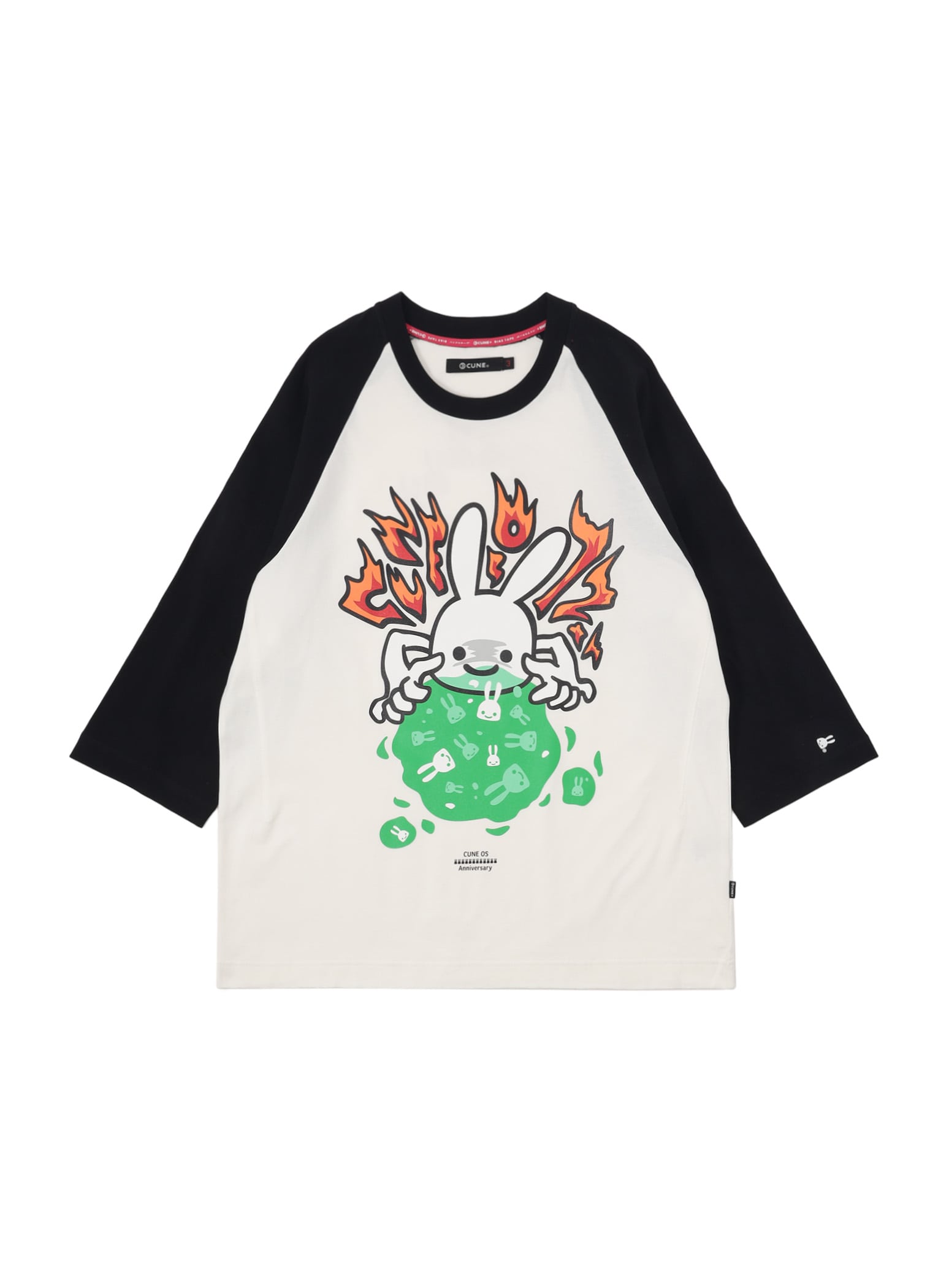 OS 12th Anniv. ラグランTシャツ 手の中にU12｜ウサギがいる｜CUNE