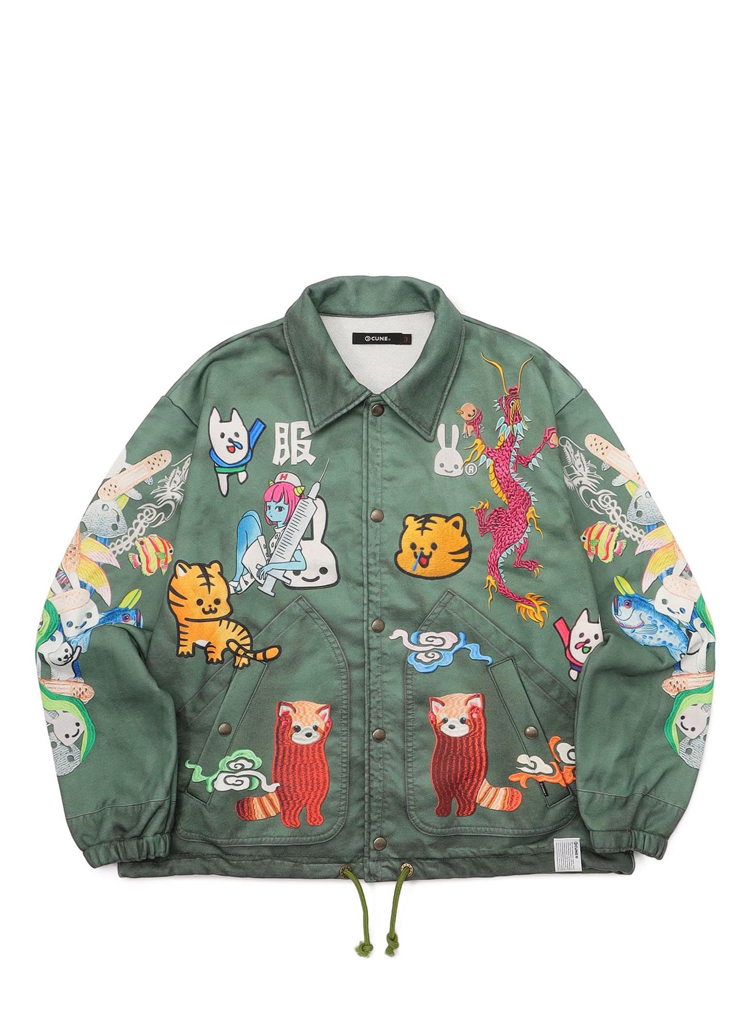 30th ANNIV ベトジャンプリントのスウェットコーチジャケット｜ウサギ