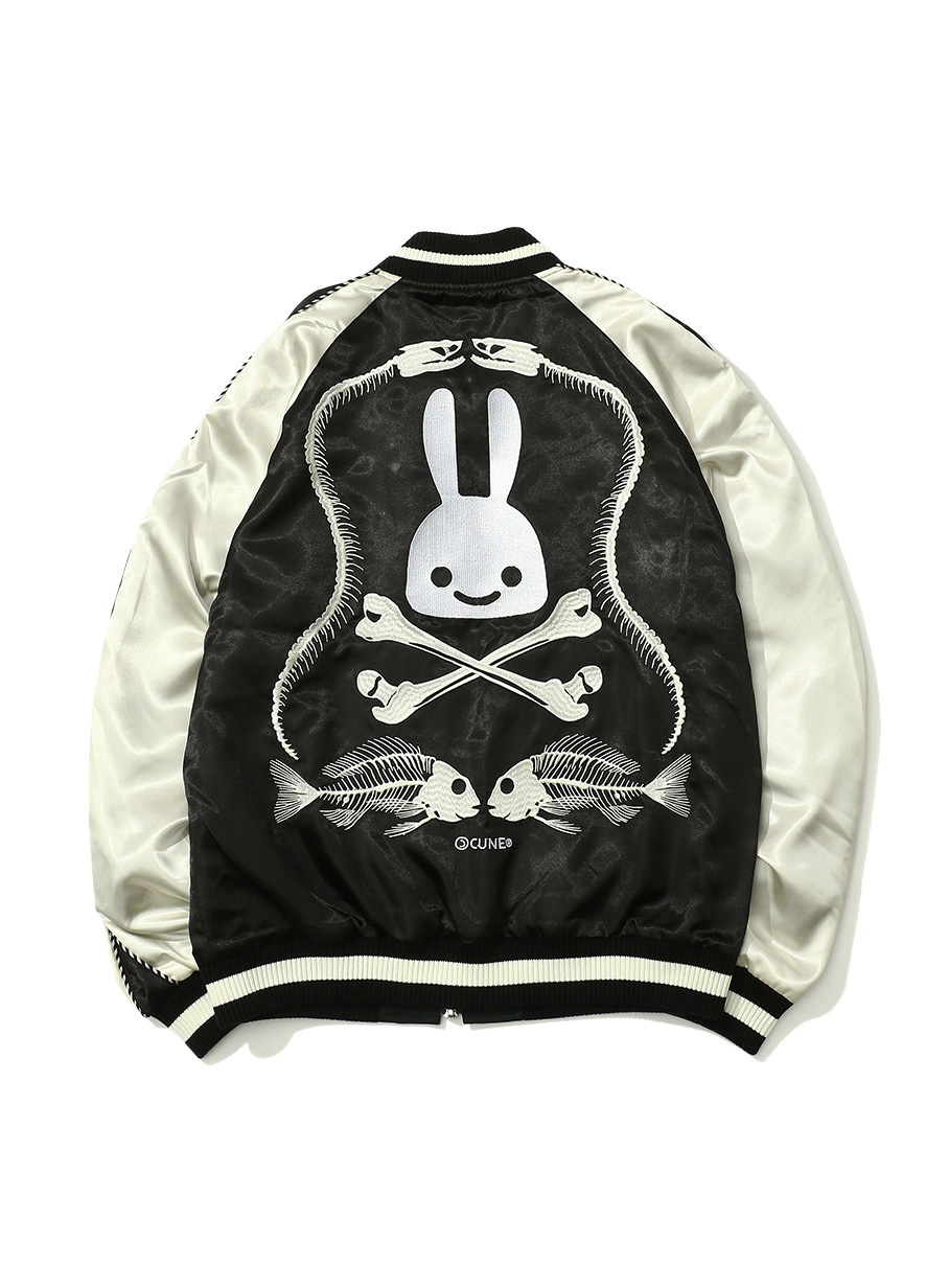 骨スカジャン｜ウサギがいる｜CUNE ONLINE STORE