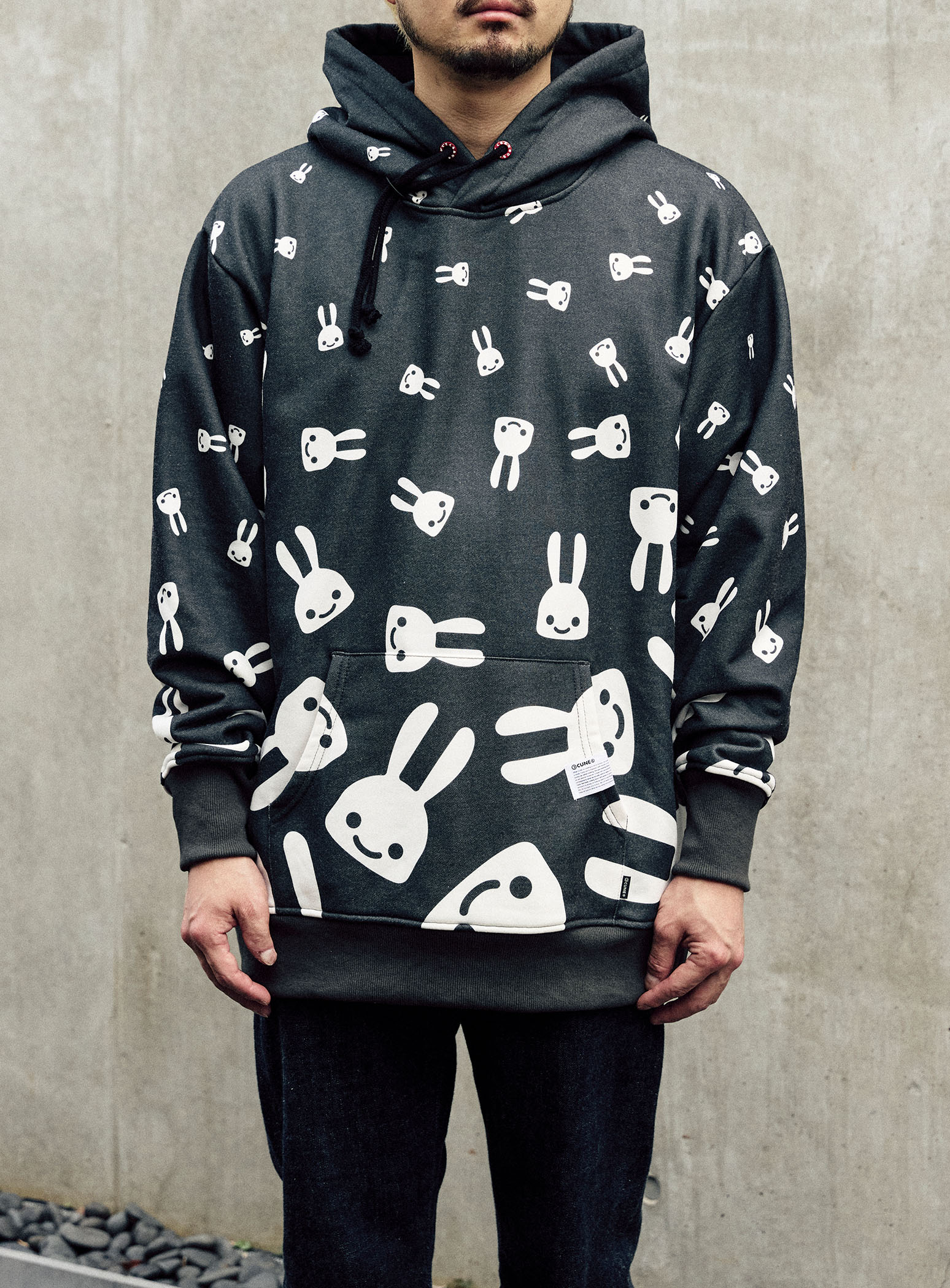 C*l様 CUNE ウサギデザイン フード付きロングパーカー 少しいい大きい