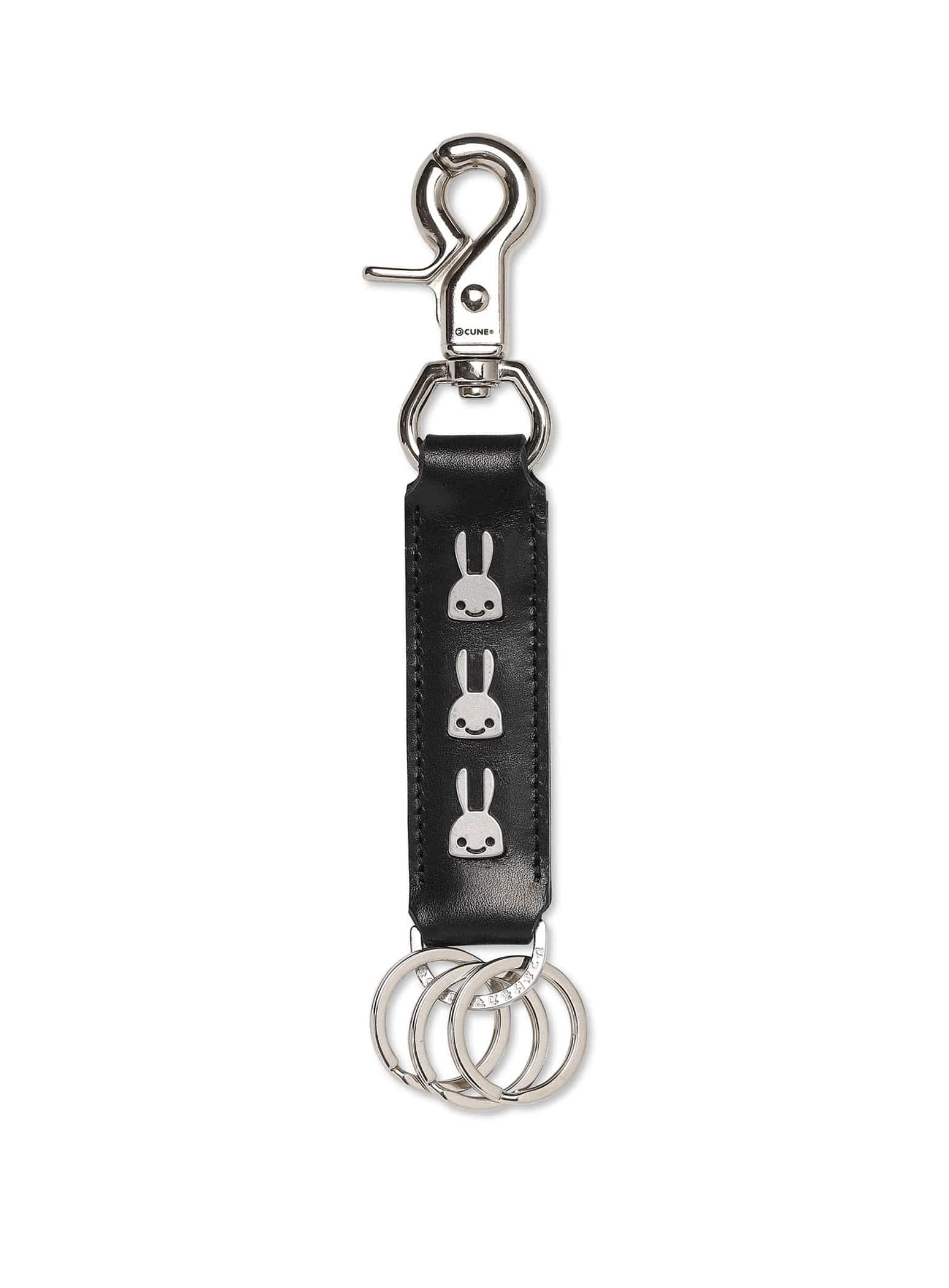 レザースタッズキーホルダー｜ウサギがいる｜CUNE ONLINE STORE