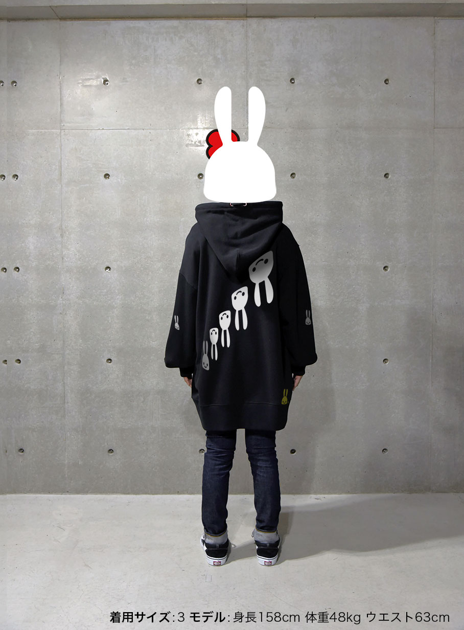 C*l様 CUNE ウサギデザイン フード付きロングパーカー 少しいい大きい