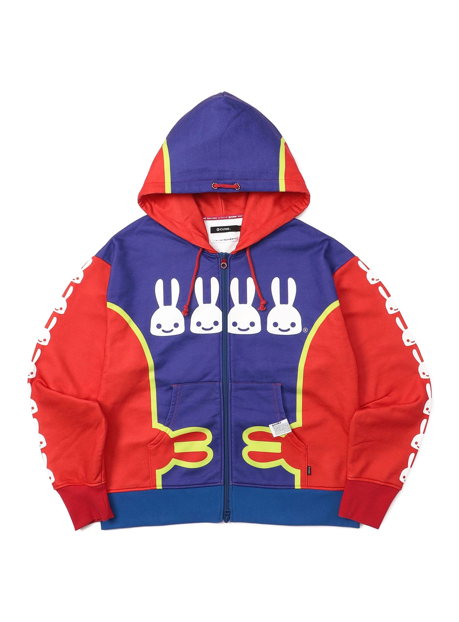 レッドエナジースウェットジップパーカー｜ウサギがいる｜CUNE ONLINE