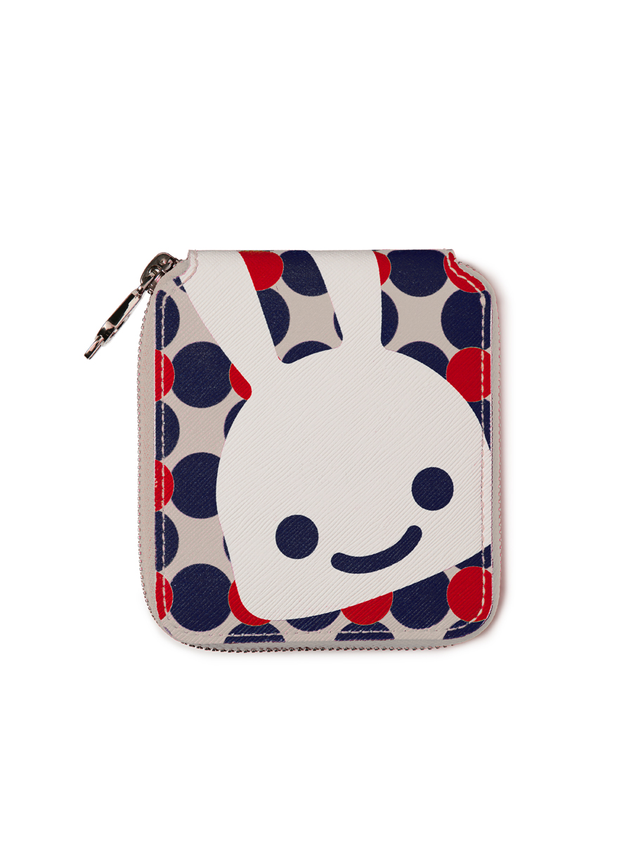 ドット二つ折りラウンドジップウォレット｜ウサギがいる｜CUNE ONLINE
