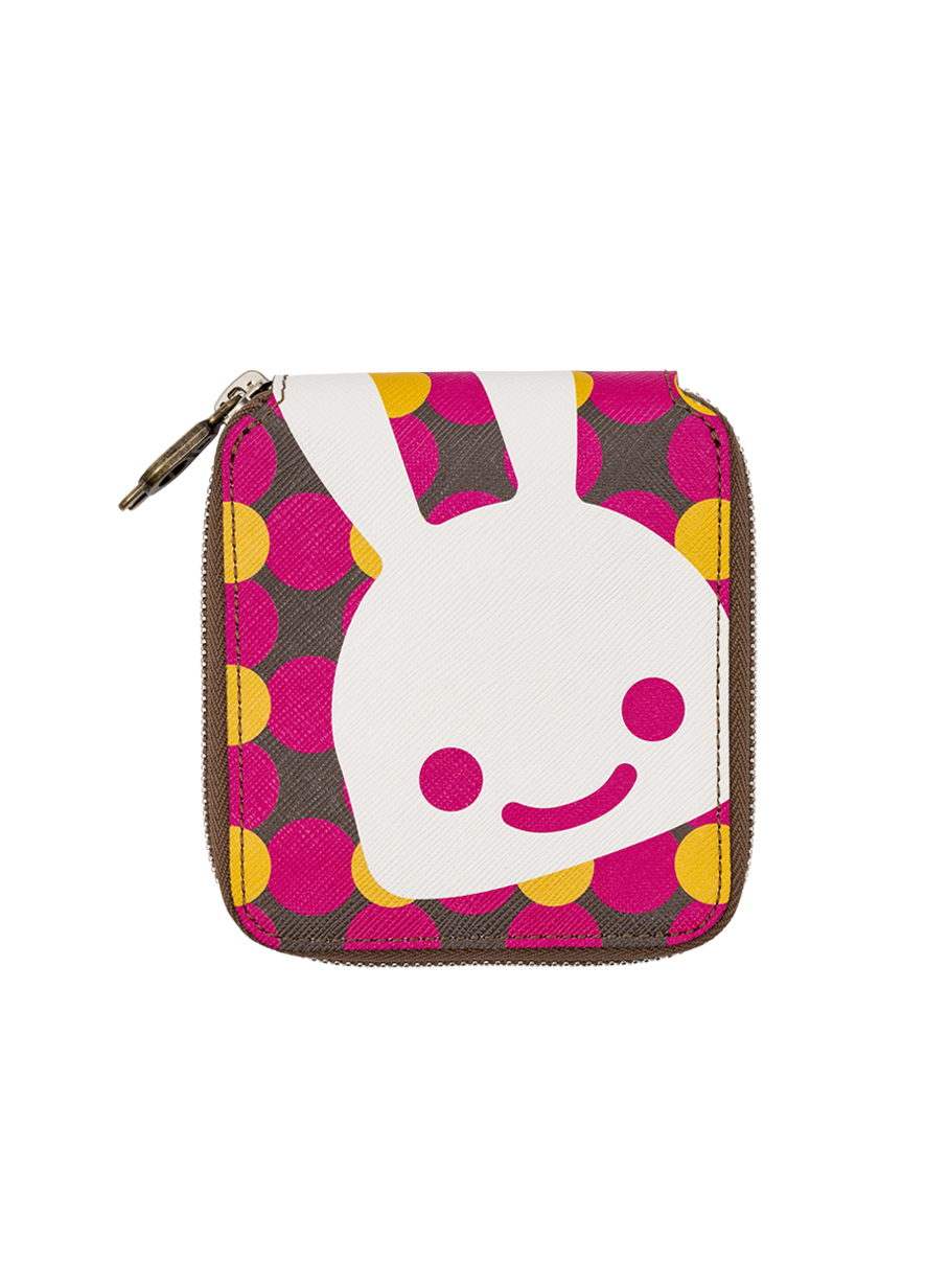 ドット二つ折りラウンドジップウォレット｜ウサギがいる｜CUNE ONLINE