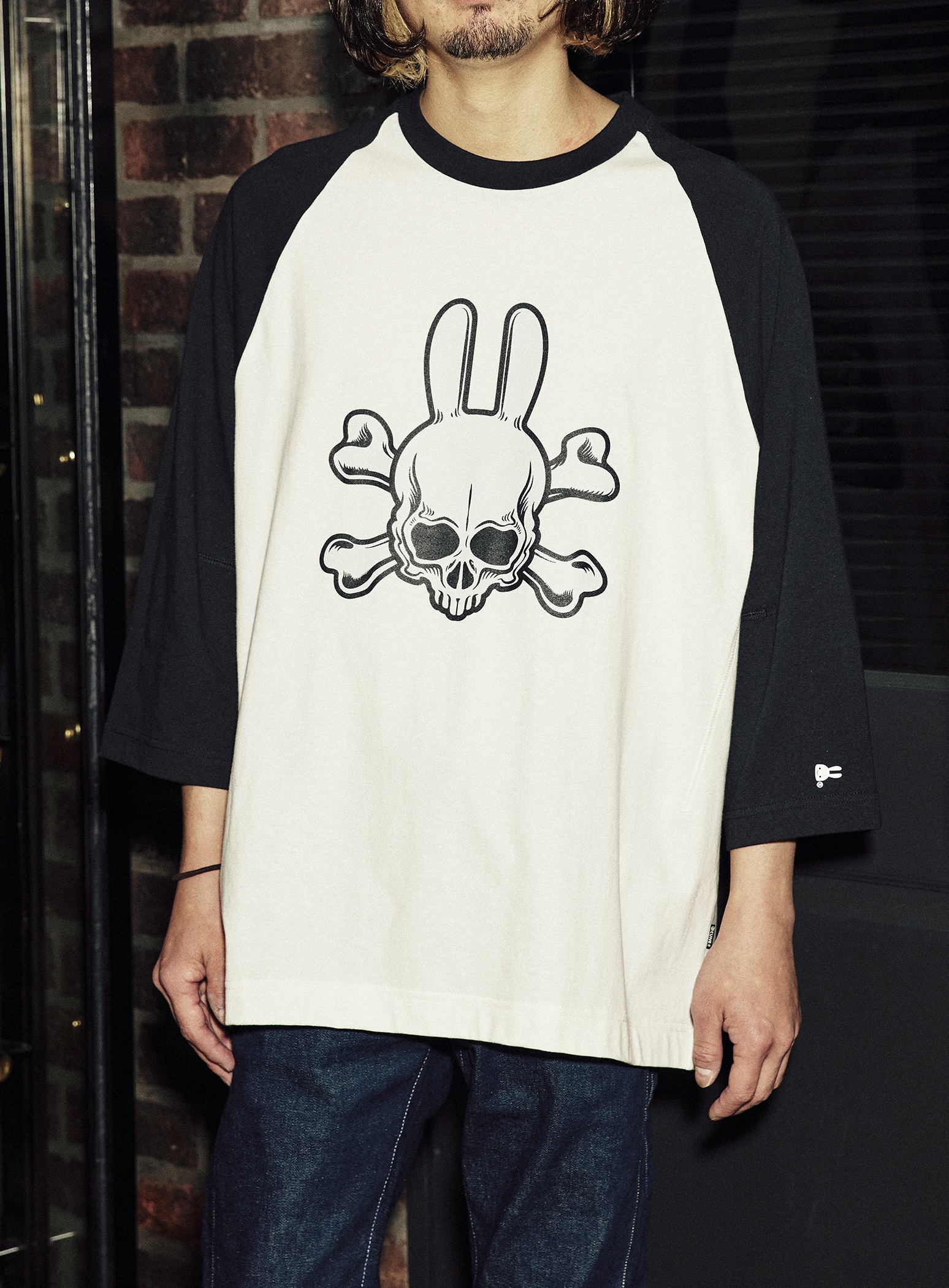 ラグランTシャツ ドクロ｜ウサギがいる｜CUNE ONLINE STORE