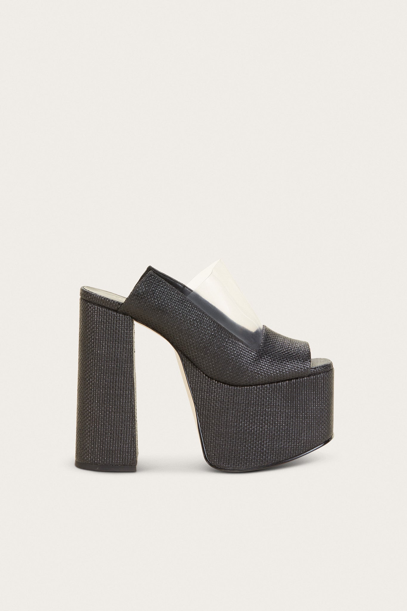 ZIGGY PLATFORM - BLACK RAFFIA – CULT GAIA