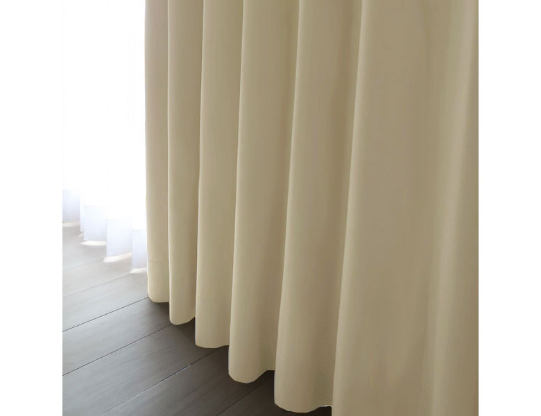 SALE】川島織物セルコン 遮光無地ドレープカーテン［ライトベージュ