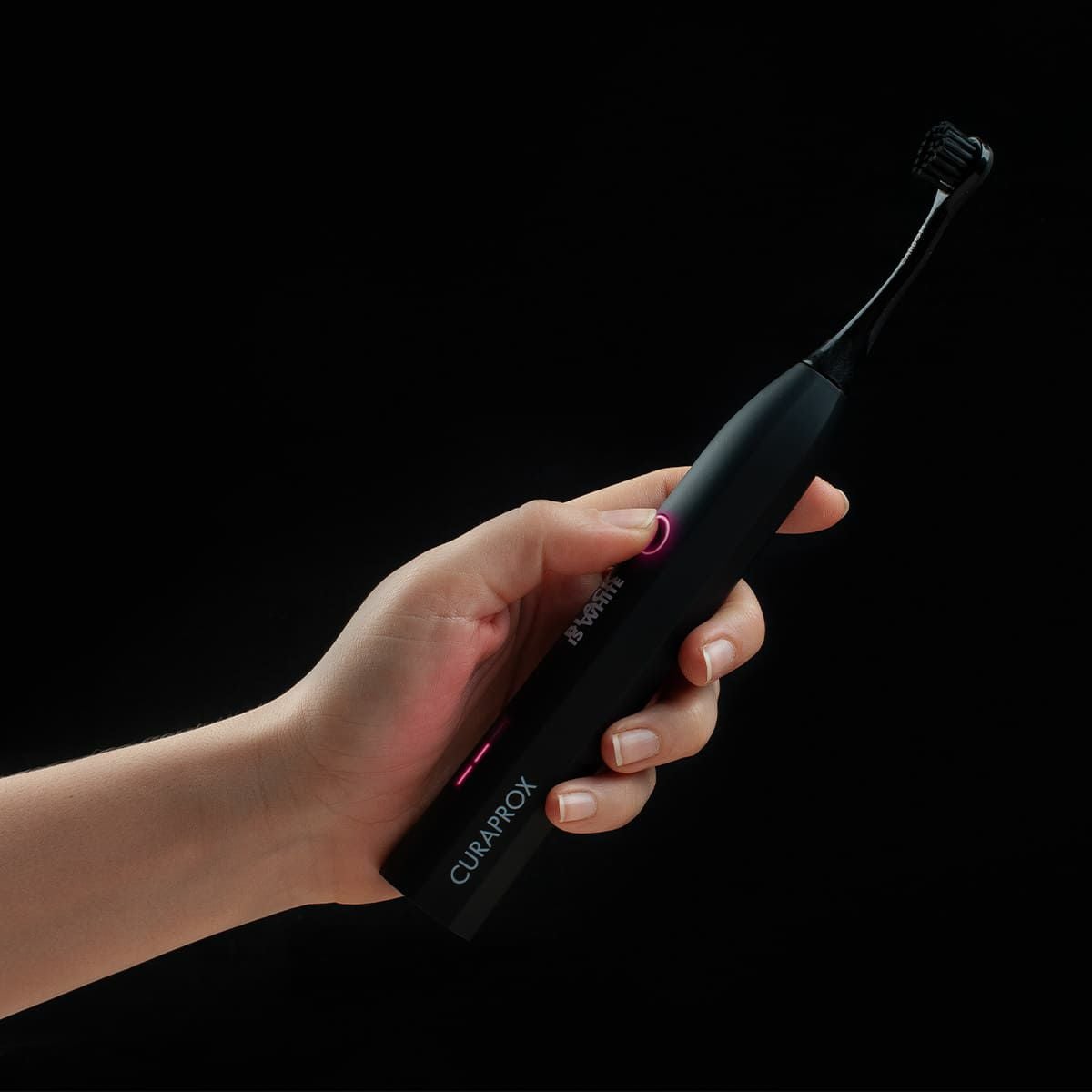 クラプロックス 音波式電動歯ブラシ ブラックイズホワイト+粉歯磨き3g