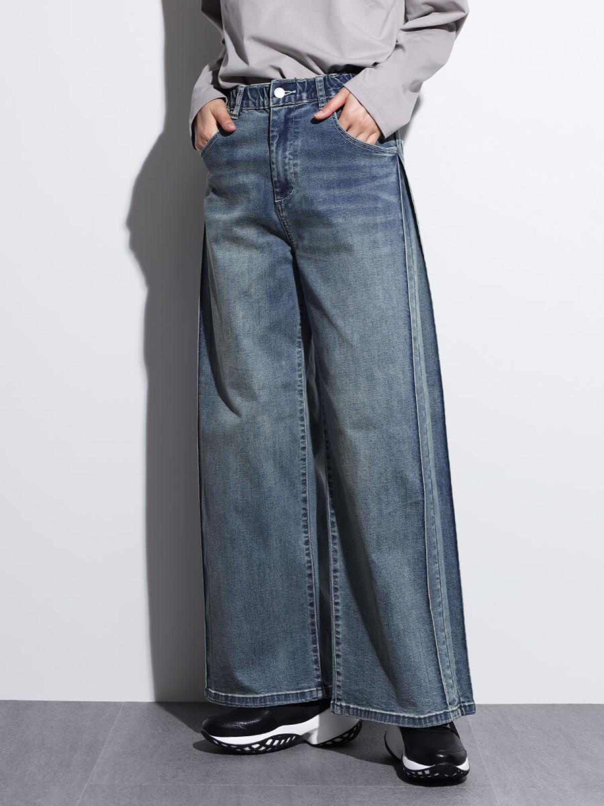 サイドタックウォッシュドストレッチデニム - SCOTCLUB - SCOTCLUB