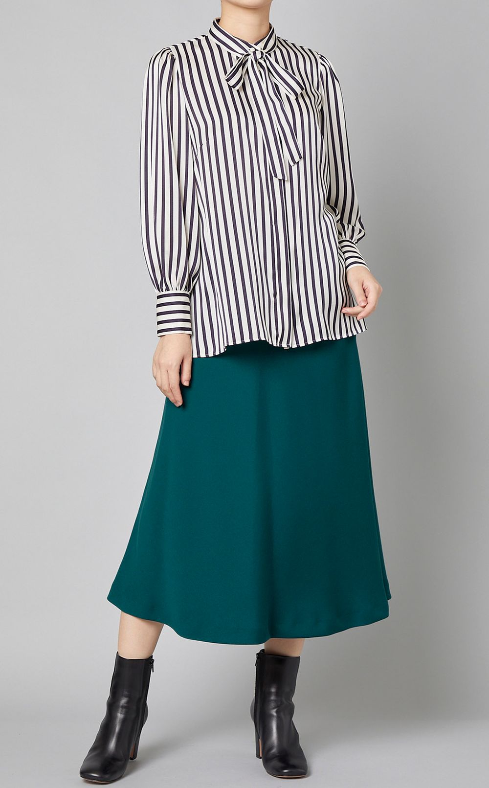 MACKINTOSH PHILOSOPHY｜ストライプボウタイブラウス