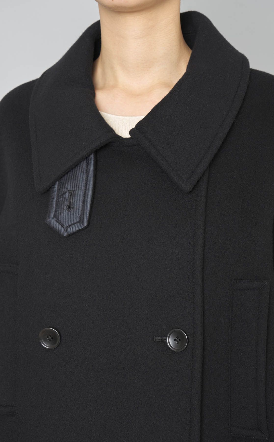 FRAY I.D｜ウールバルマカンハーフコート