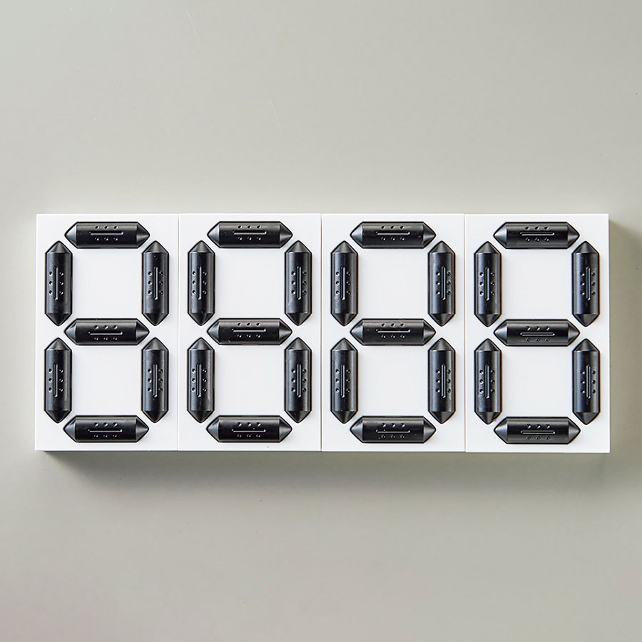 3Dデジタル数字札 裏面マグネット付き KDS－201 4個セット