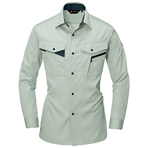 長袖シャツ 6023－1 アースグリーン （S～3L）| 作業服・作業