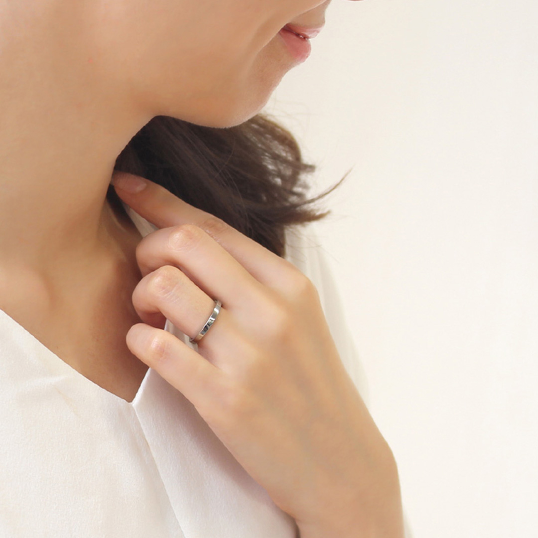 ビズー公式】結婚指輪 マリッジ 平打ち Pt900 K18 YG PG【ラージ