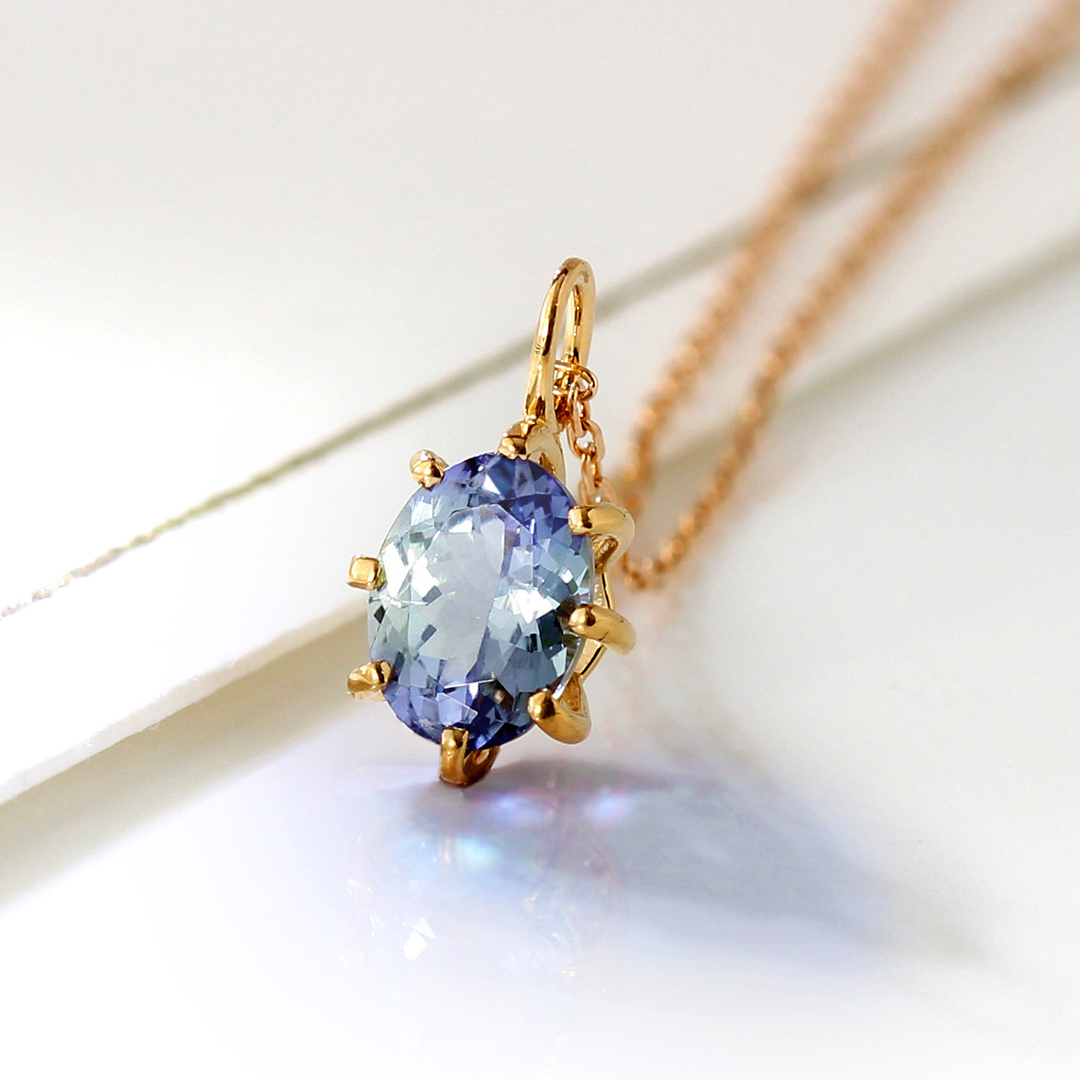 ビズー公式】タンザナイト ダイヤモンド PT K18(18金) ペンダント